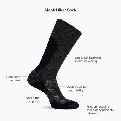 Moab Hiking Quarter Sock - Socks - Merrell US