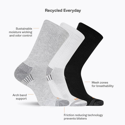 Recycled Everyday Crew Sock 3 Pack - Socks - Merrell For Sale