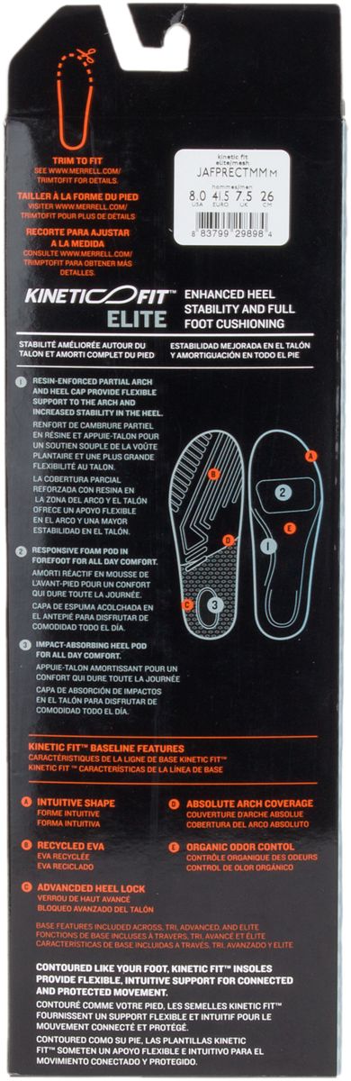 Men - Kinetic Fit™ Elite Footbed Wide Width - Insoles - Merrell Discount
