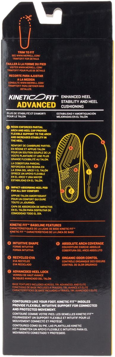 Mens Kinetic Fit Advanced Footbed Insoles - Merrell For Sale
